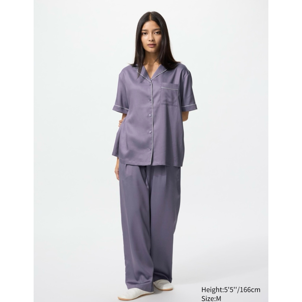 SALE‼️ UNIQLO PIYAMA RAYON SATIN LENGAN PENDEK