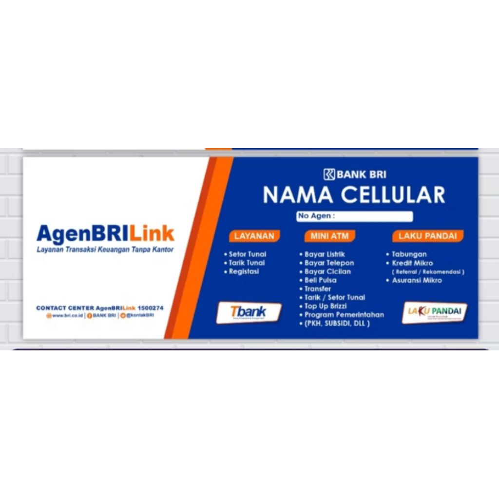 SPANDUK AGEN BRI LINK BUAT KONTER