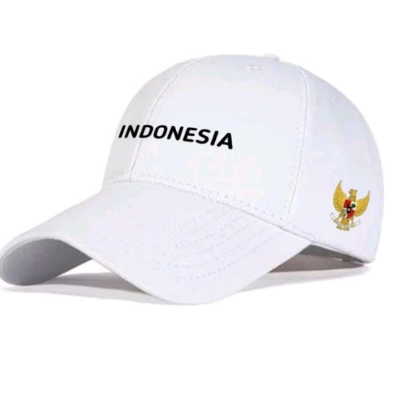 Topi Baseball Garuda Indonesia Terbaru / Topi Indonesia Putih Unisex Dewasa Premium