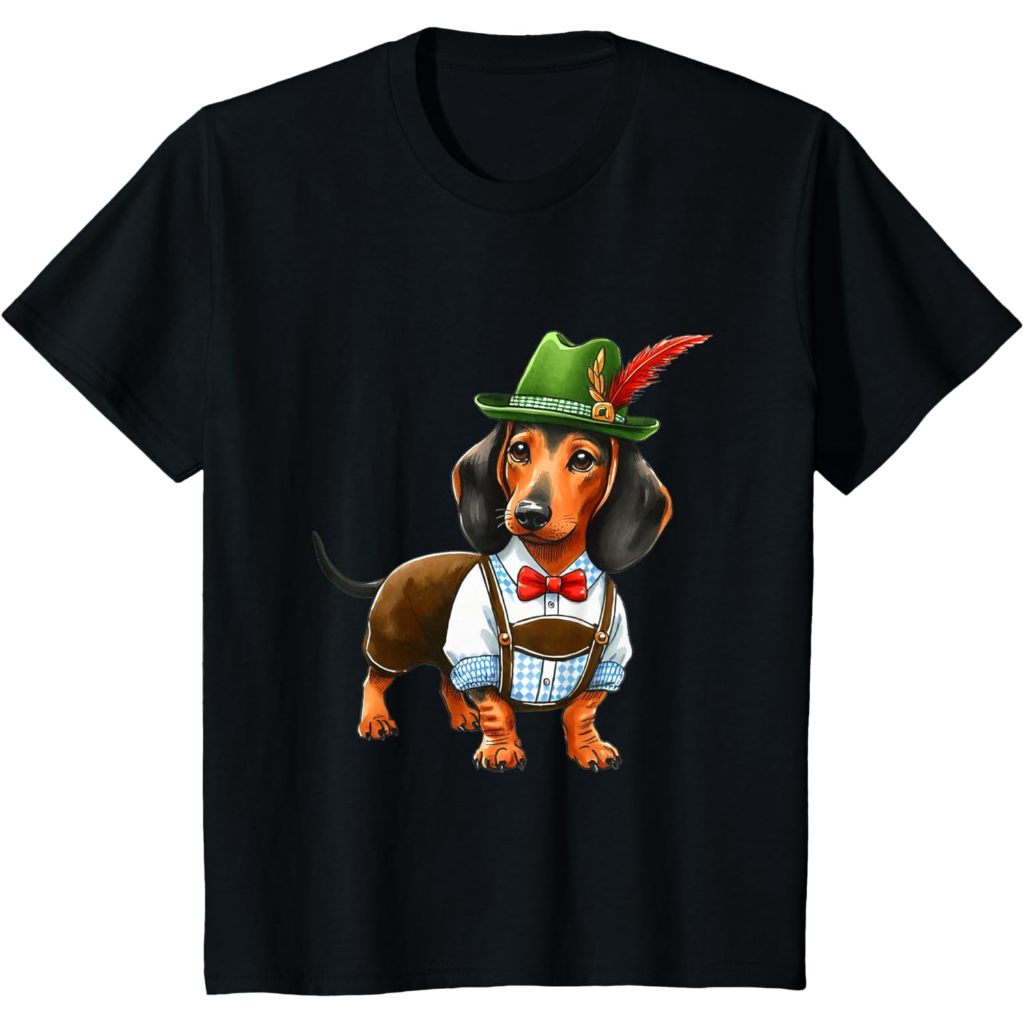 Amber's Baju Kaos Anak dan Dewasa 24s Unisex Oktoberfest Dachshund Cute Sausage Dog German Kids Men 