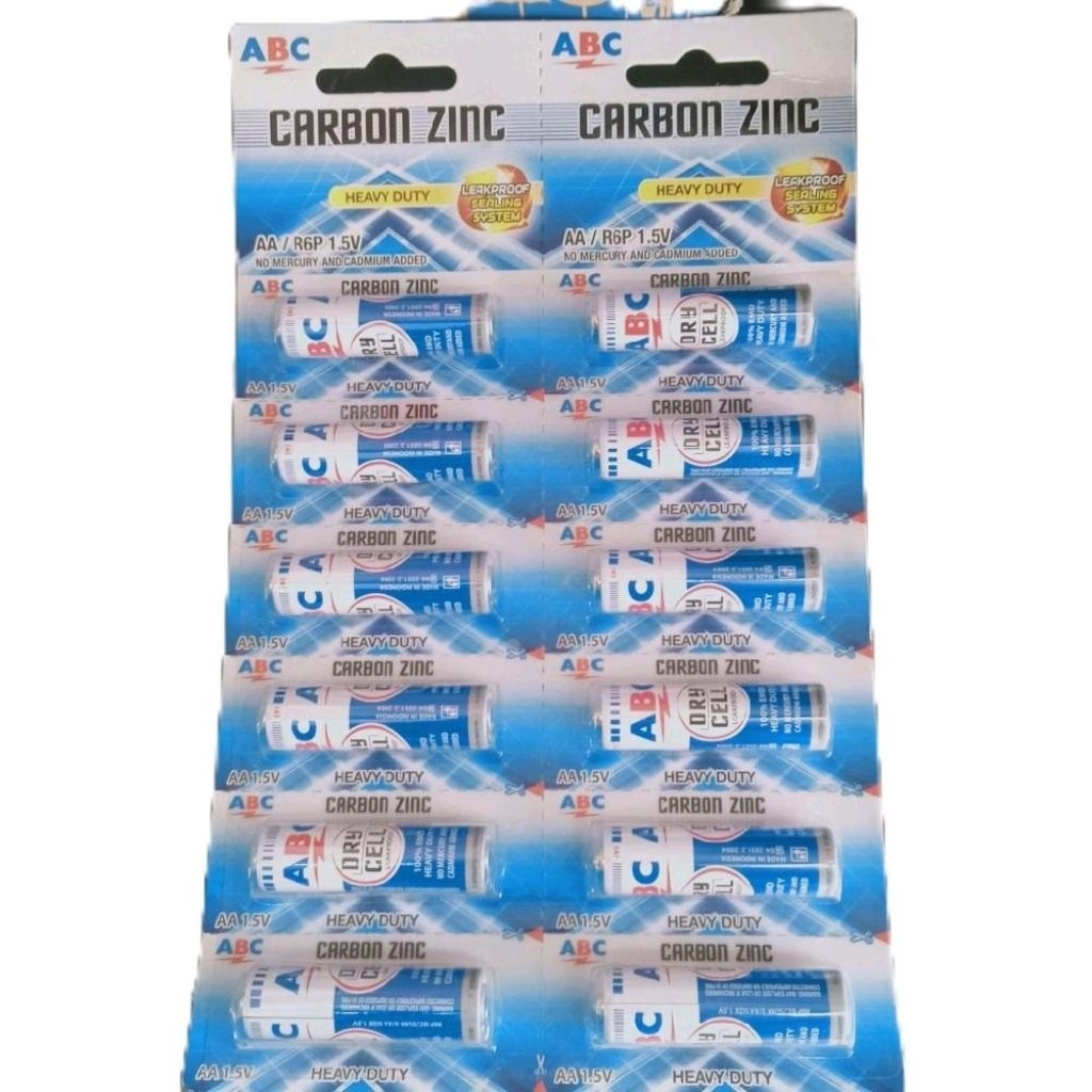 [1 Renteng] Baterai ABC AA/R6 biru size 1.5 Volt | isi 12 pcs/Renteng