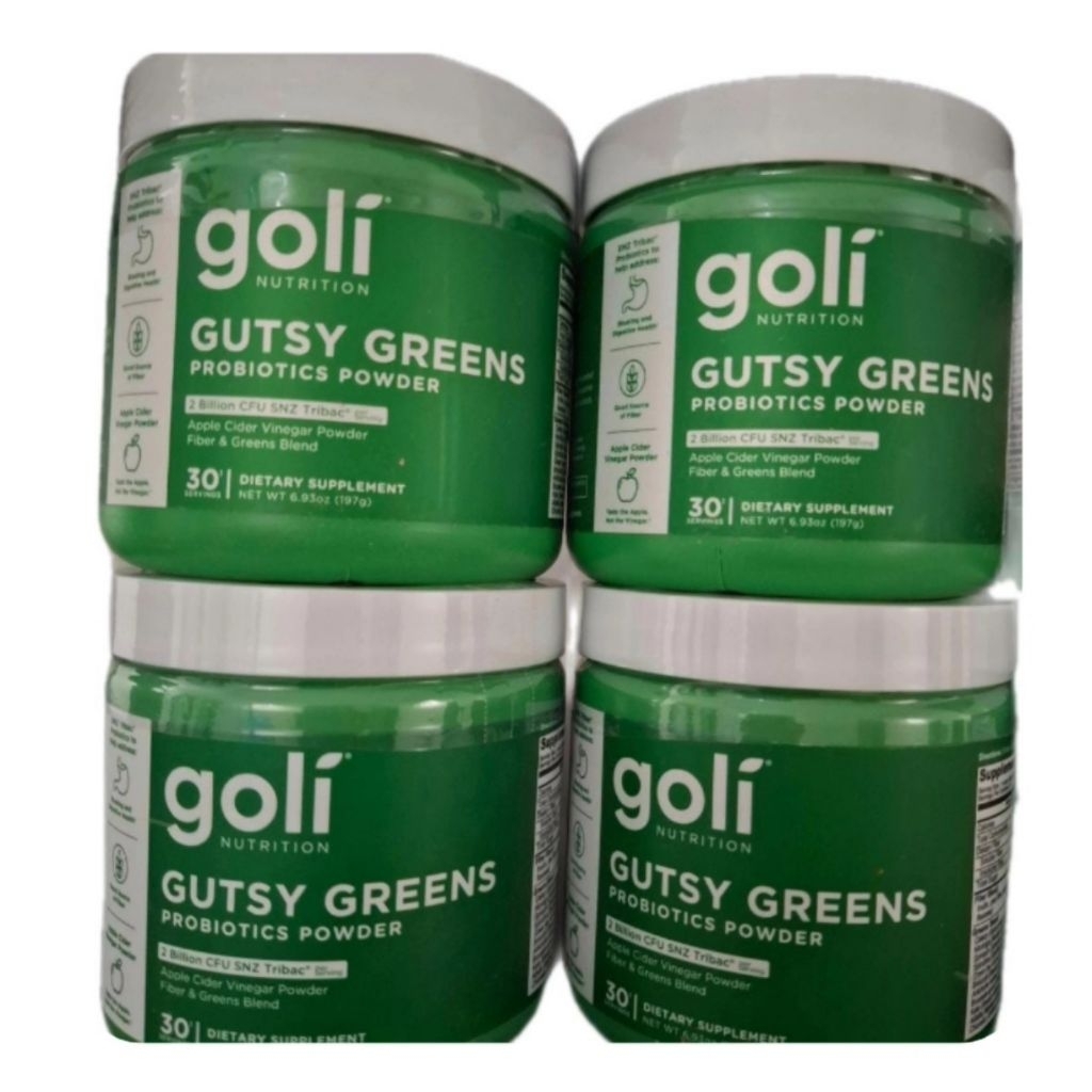 Goli Nutrition Gutsy Greens Probiotics Powder.