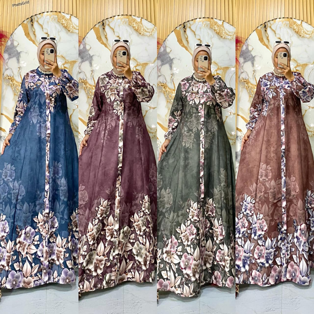 GAMIS MOTIF CANTIK BAHAN COCO NICHIE DRESS PESTA TERBARU  KEKINIAN BAJU WANITA KAIN TEBAL NYAMAN MUR