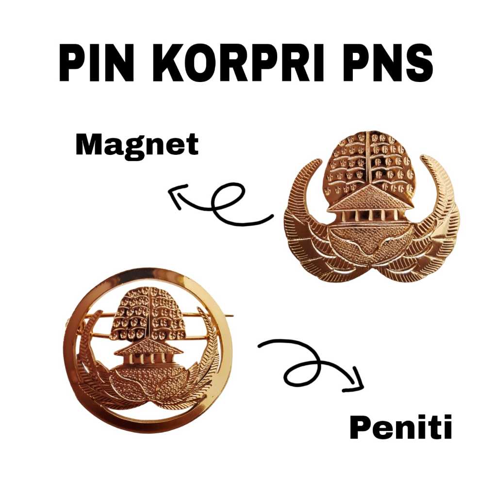 Lencana Korpri PNS Premium Lapis Emas Anti Luntur