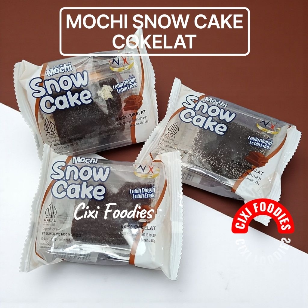 CEMILAN VIRAL Snow Cake Mochi Kue Viral Aneka Rasa Coklat Manis dan Lembut Cemilan Santai HALAL