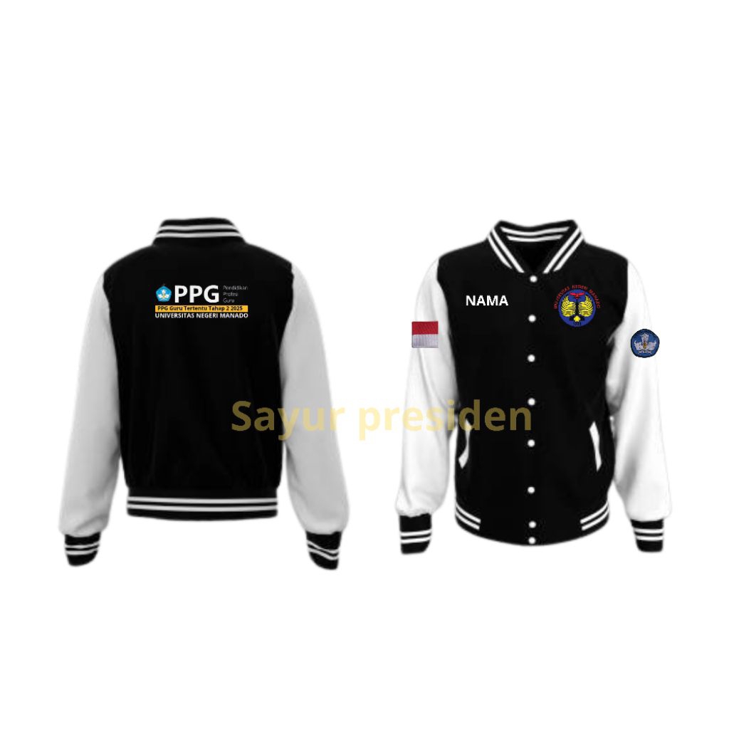 Jaket Baseball PPG DALJAB piloting 2025 custom bordir logo & tulisan bisa satuan/lusinan