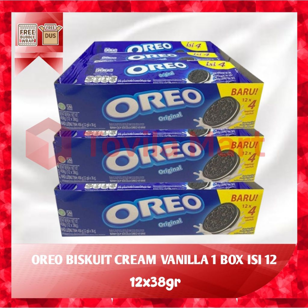 Oreo Biskuit Cream Vanilla Isi 12