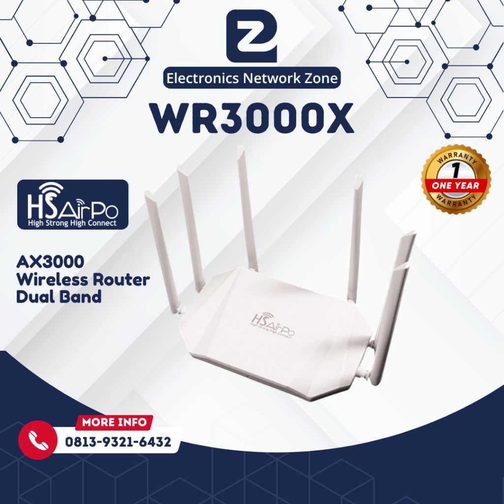 Hs Airpo WR3000X | Wifi6 | AX3000 Router
