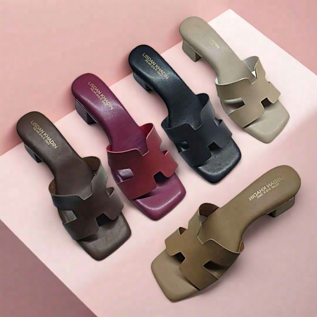 sepatu sandal wanita hak 5cm size 35 43 lisdan khadin GG11