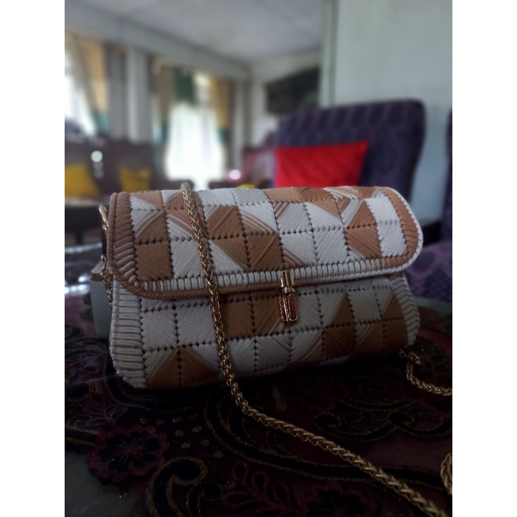 Tas Rajut cantik plastik kanvas