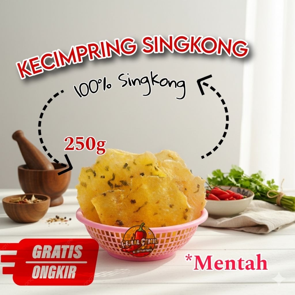 

250g KECIMPRING SINGKONG MENTAH 100% SINGKONG ASLI BY CEMAL CEMIL SNACK