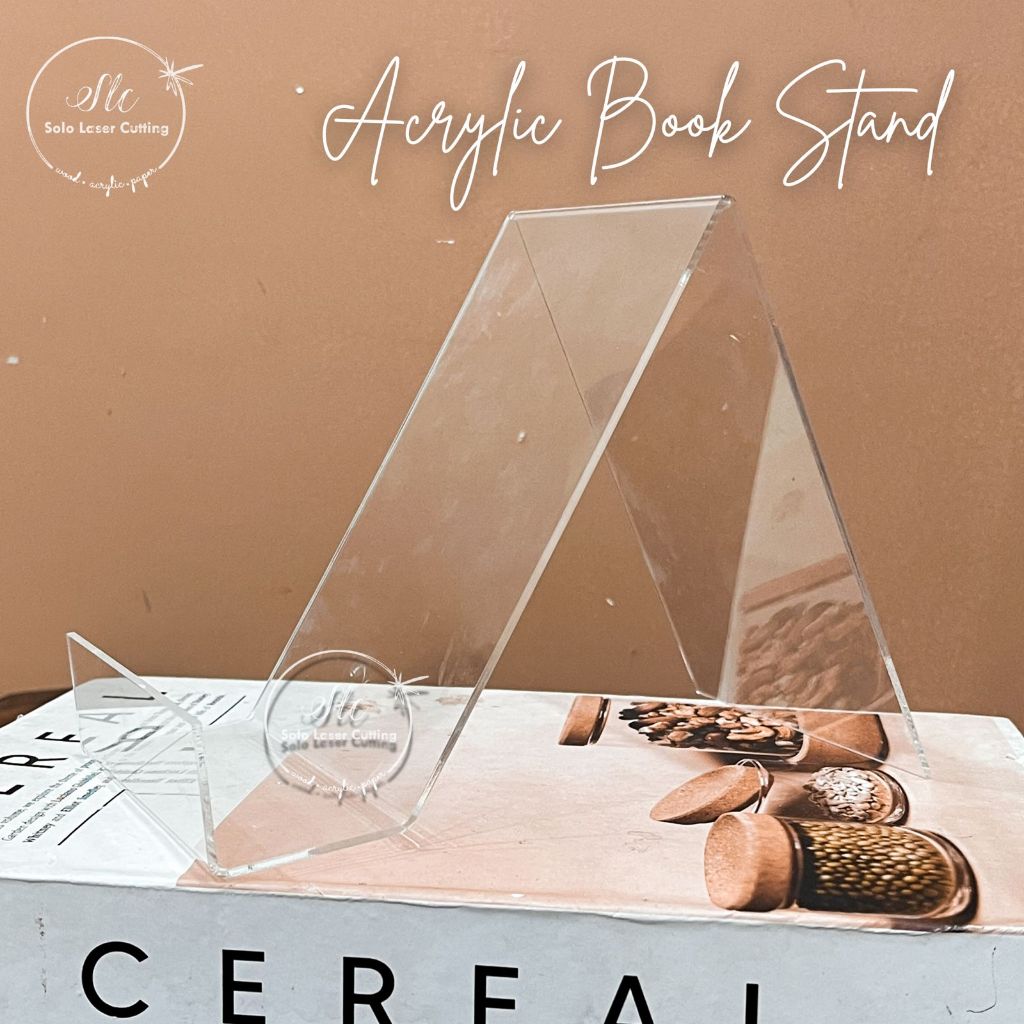 Stand Book Display Acrylic | Stand Buku Akrilik | Penyangga Buku Akrilik Bening