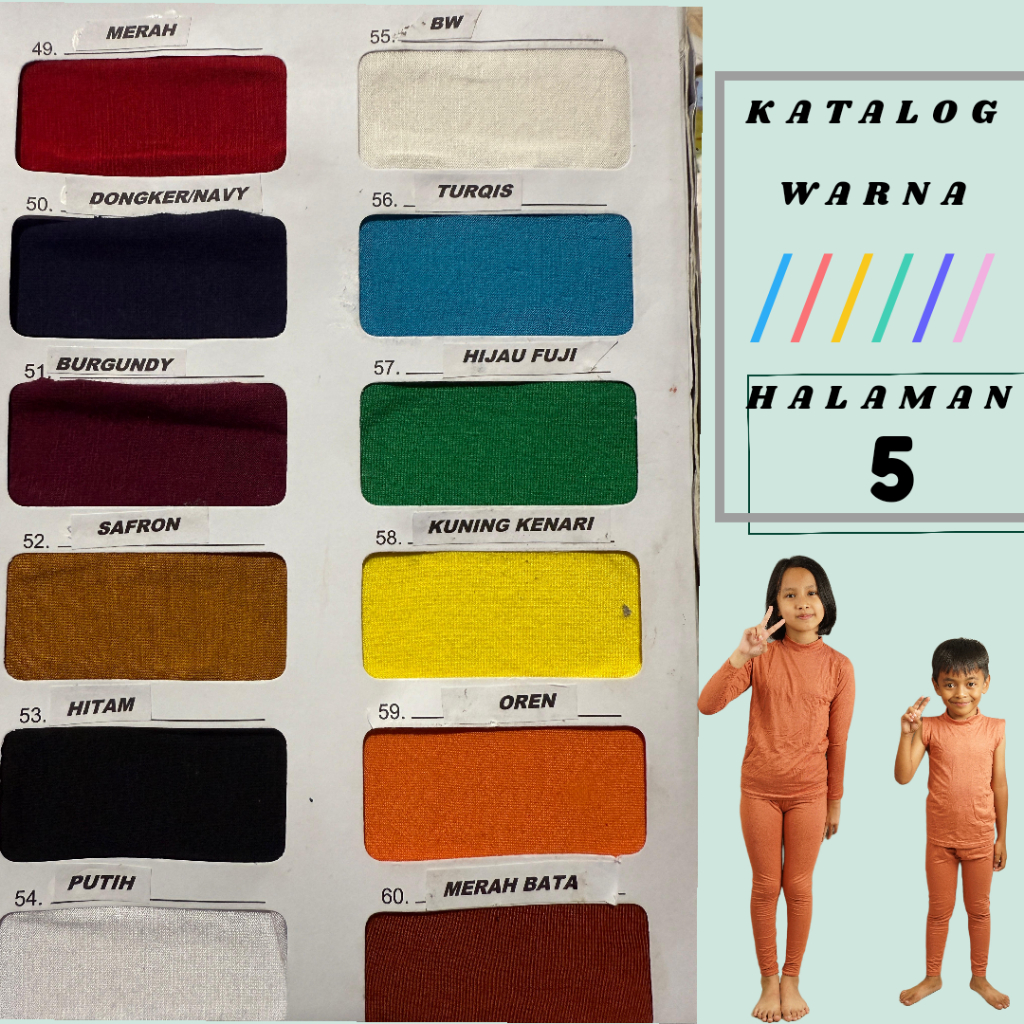 (katalog 5) kaos manset baju anak/ bahan rayon super gramasi 200