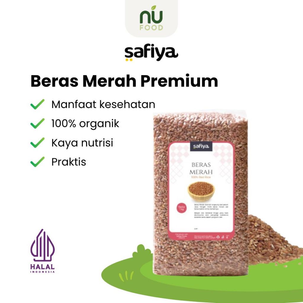 

Safiya Beras Merah Organik Beras Pulen Pecah Kulit Premium 1 Kg Asli Original