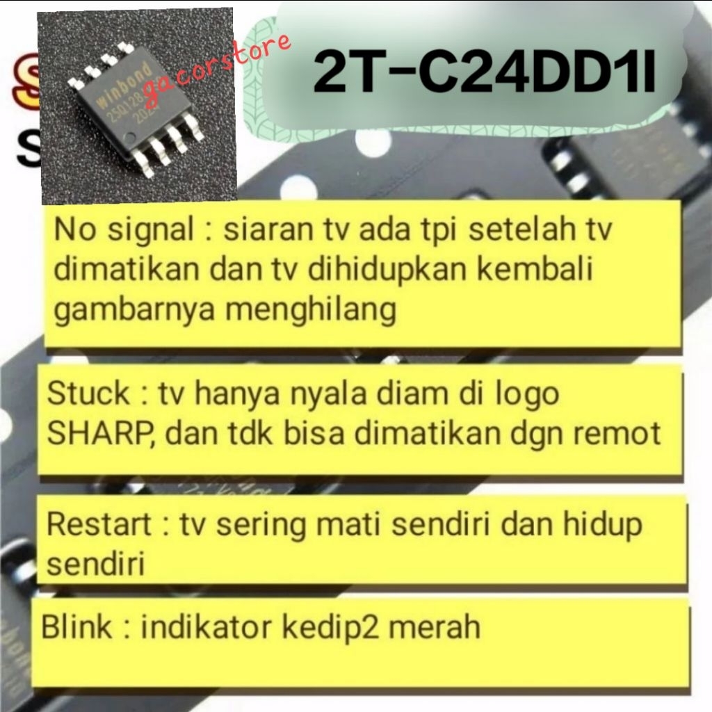 IC eprom memori memory Sharp 2T-C24DD1I 2T-C24DD11