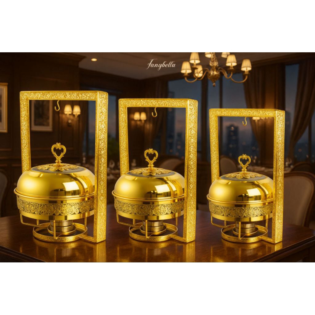 PRASMANAN CHAVING DISH KERAMIK set pcs 2 Liter Aesthetic Mewah Dekorasi Rumah Import