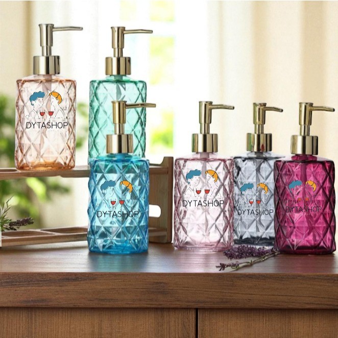 [WAJIB BUBBLE] 1Pcs Souvenir Botol Sabun Pump Kaca 400ML Aesthetic Souvenir Botol Dispenser Sabun Ka