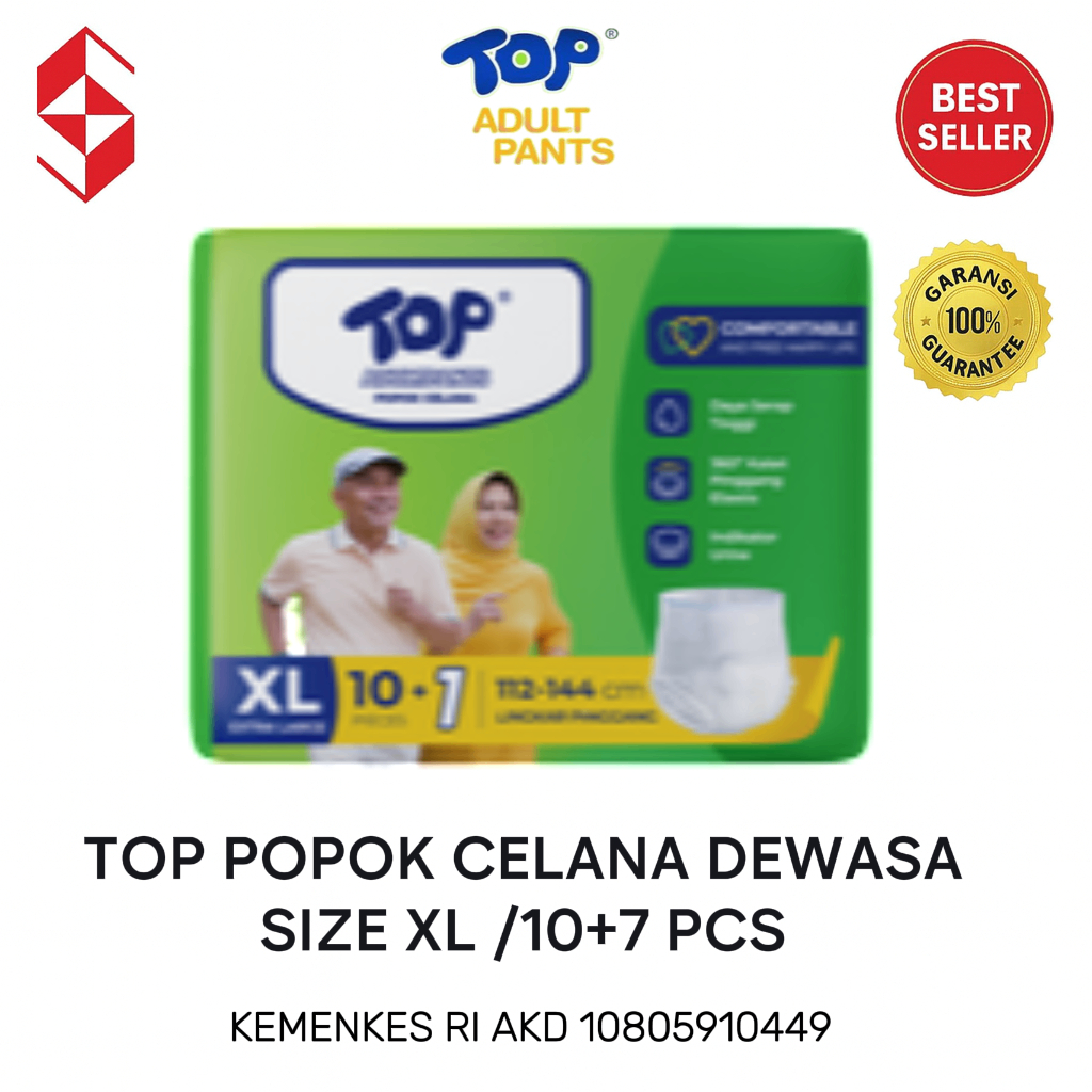 Top Pampers adult/dewasa model celana XL /10+7 pcs