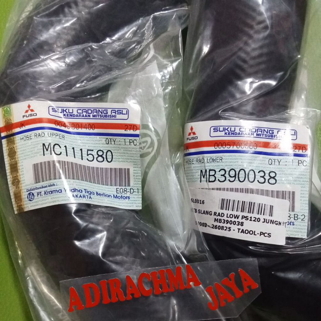 selang radiator atas bawah ragasa ps120 ORI harga per 1 set