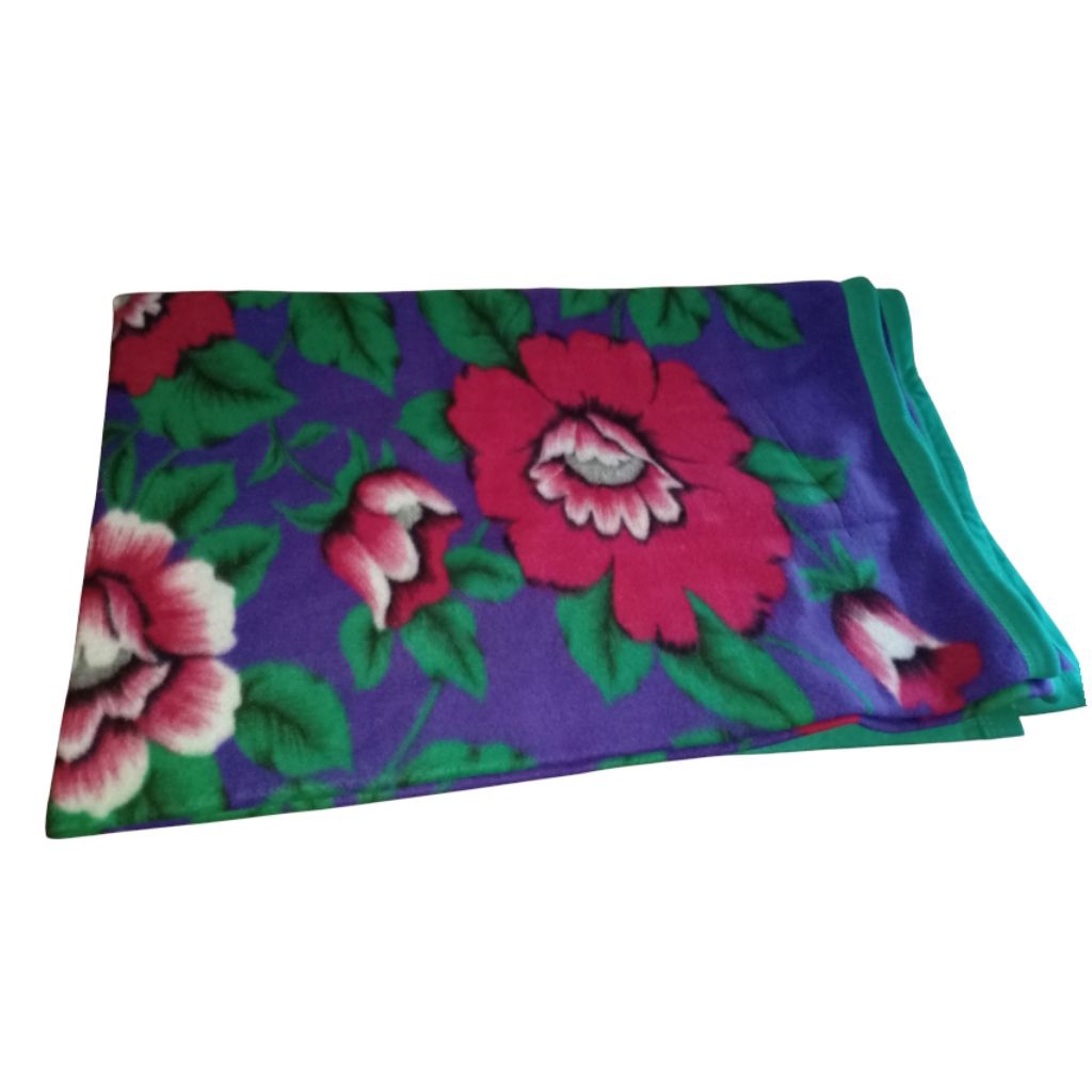 [PRELOVED] Selimut Dewasa Motif Bunga Selimut Beludru Tebal Selimut Bunga