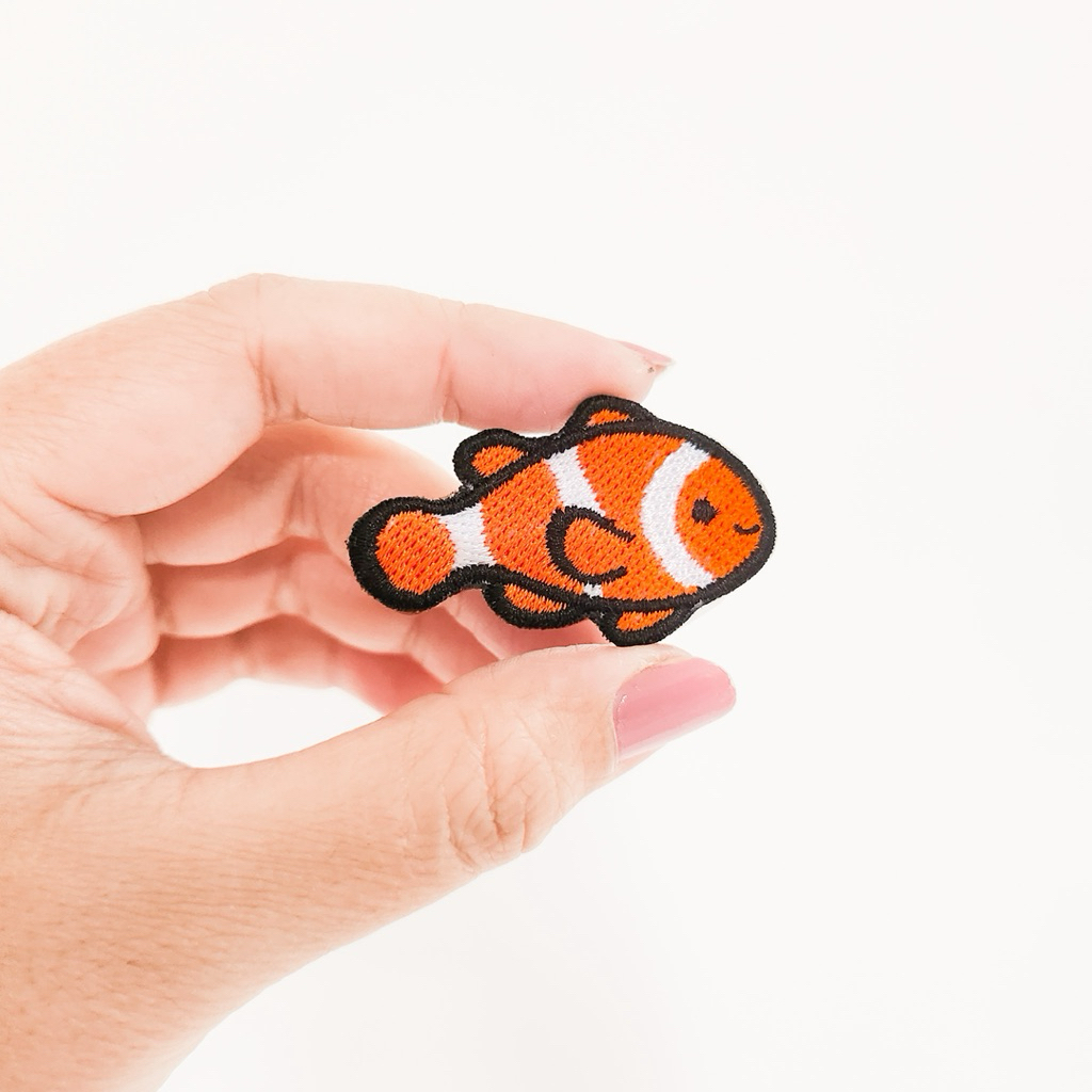 PATCH BORDIR IKAN / CLOWN FISH BADGE BORDIR / IRON PATCH