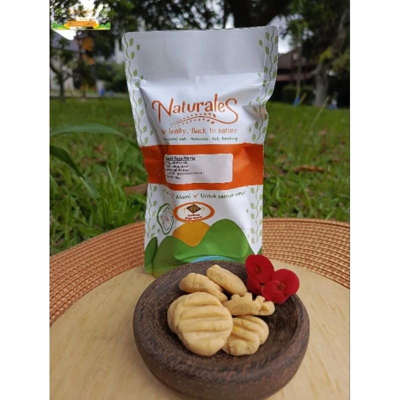 

Naturales Biskuit Sagu Stevia 80gr - Camilan Sehat Gluten Free & Pemanis Alami Stevia untuk Keluarga