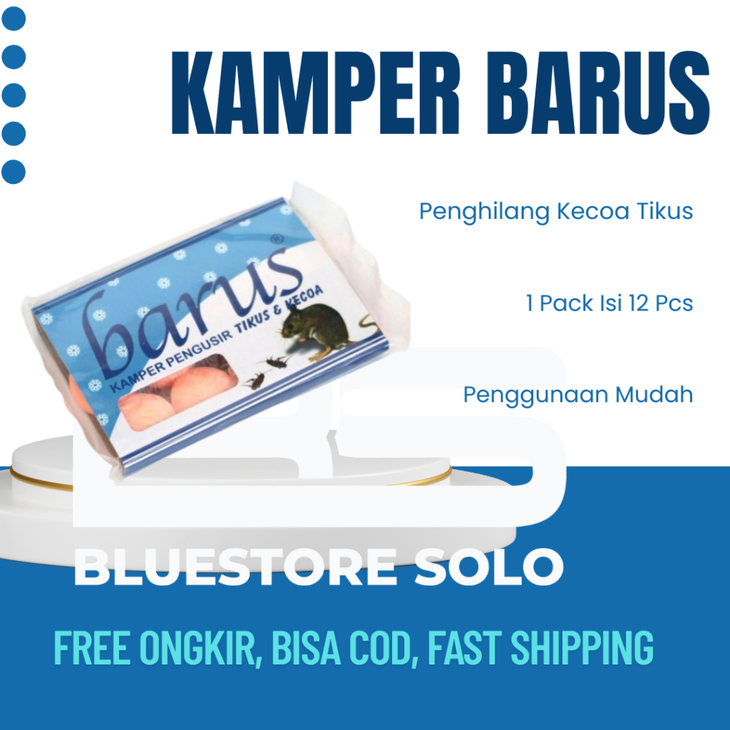 Kamper Kapur Barus Anti Tikus Kecoak 1 Pack 12 PCS Kapur Barus Kamper Penghilang Kecoa Tikus