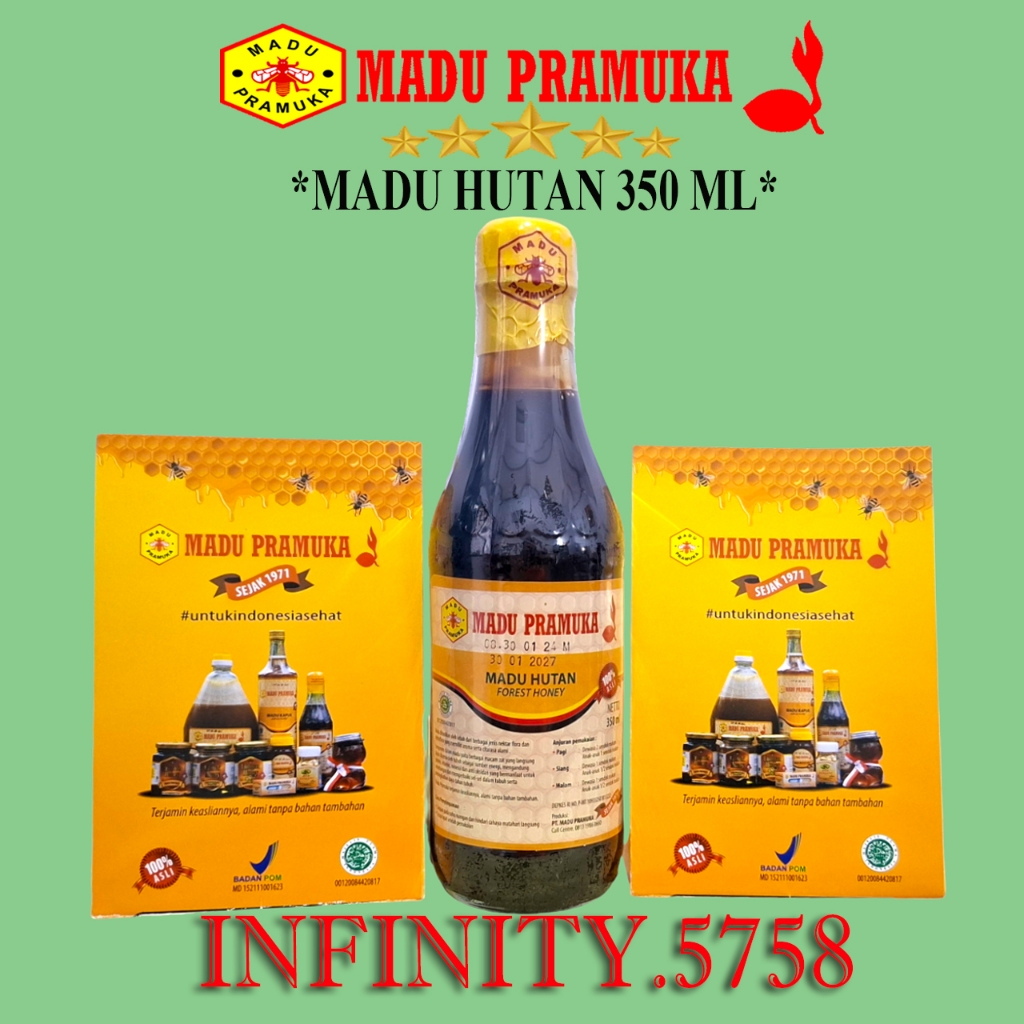 MADU HUTAN MADU PRAMUKA 350 ML (MADU ASLI)