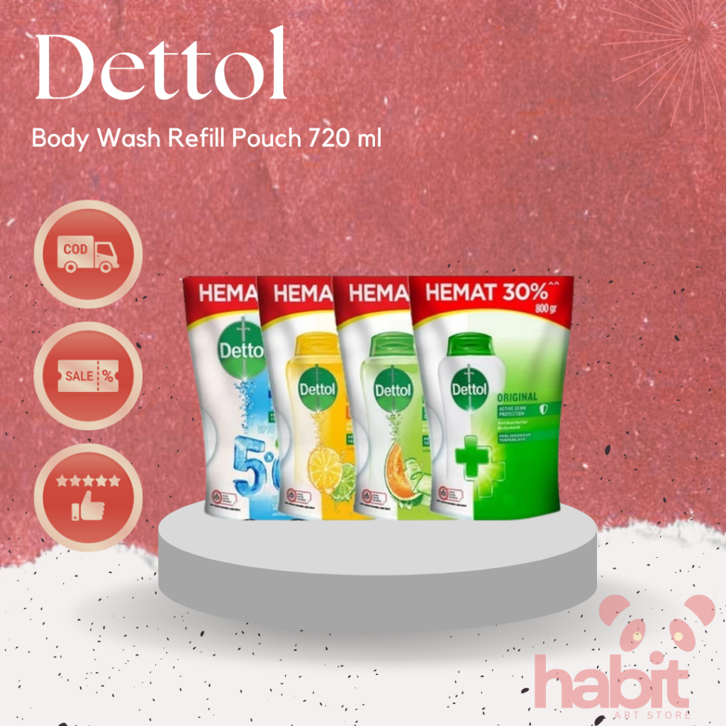 Dettol Sabun Mandir Cair Body Wash 800 ml
