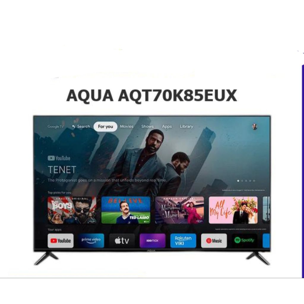 TV AQUA LED 70 INCH AQT70K85EUX 4K HDR GOOGLE TV GARANSI RESMI