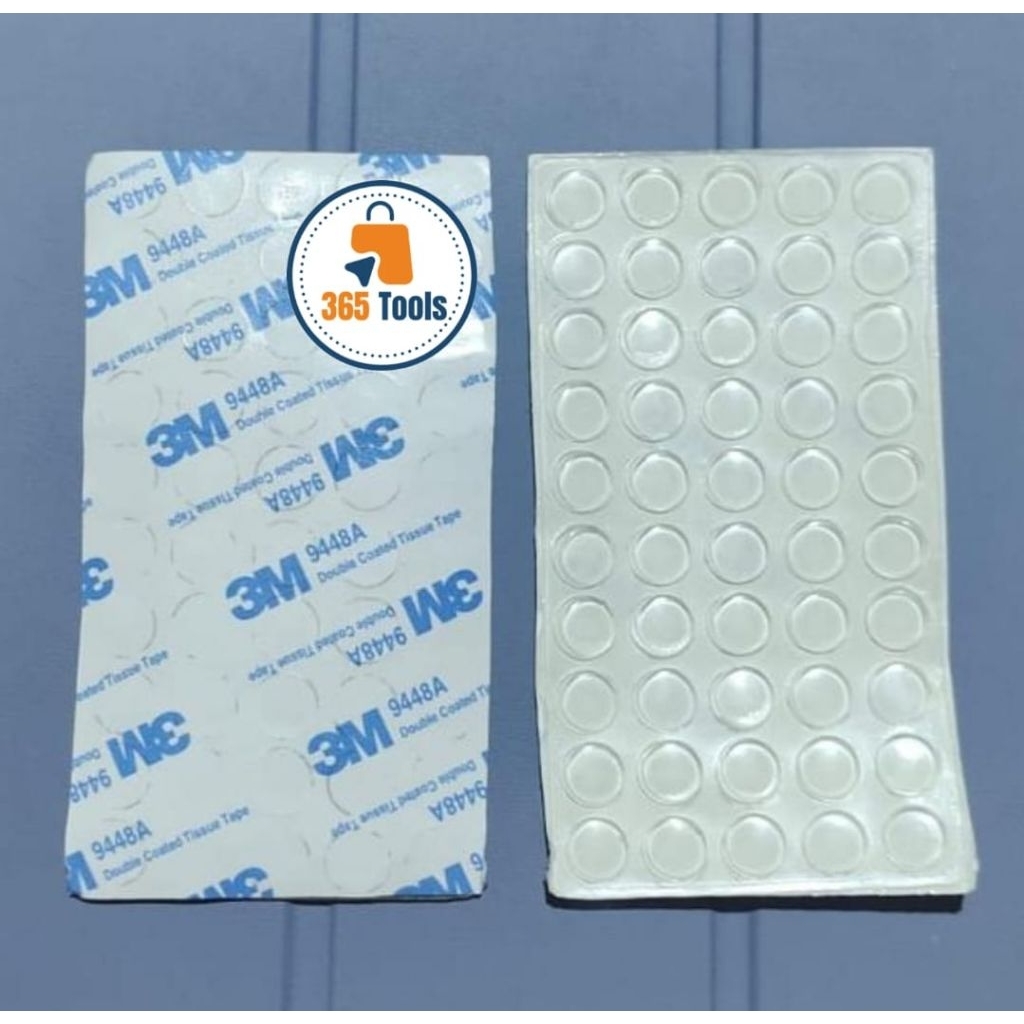 1 Lembar : Karet Peredam Kaca - Mata Ikan 10 mm - Karet Bumper Tataan Meja Kaca