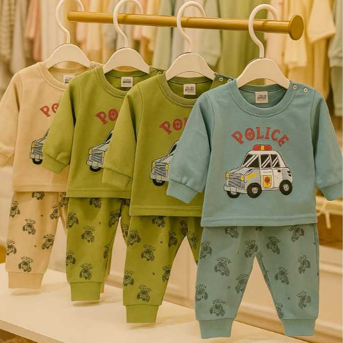 Walton Kids 8572 Setelan Panjang Walton Kids Bayi Usia 6-12 Bulan Bahan Kaos Adem dan Dijamin Nyaman
