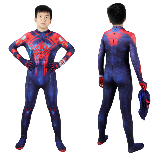Children's Spider Man Universe 2099 cosplay costume Miguel O'Hara jumpsuit Halloween anime jumpsuit