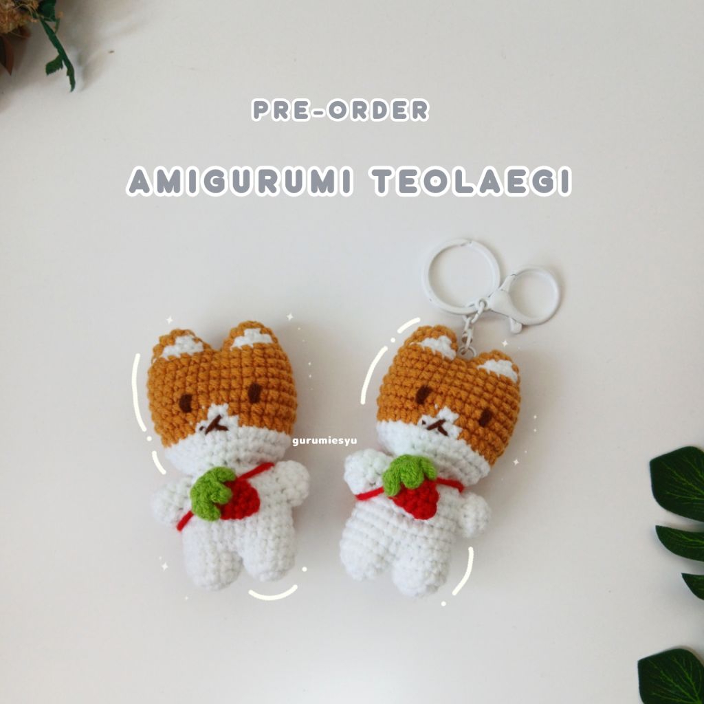 [GURUMIESYU] PRE-ORDER AMIGURUMI TEOLAEGI || Boneka Rajut Bagcharm Fanmade || Inspired by BAEKHYUN T