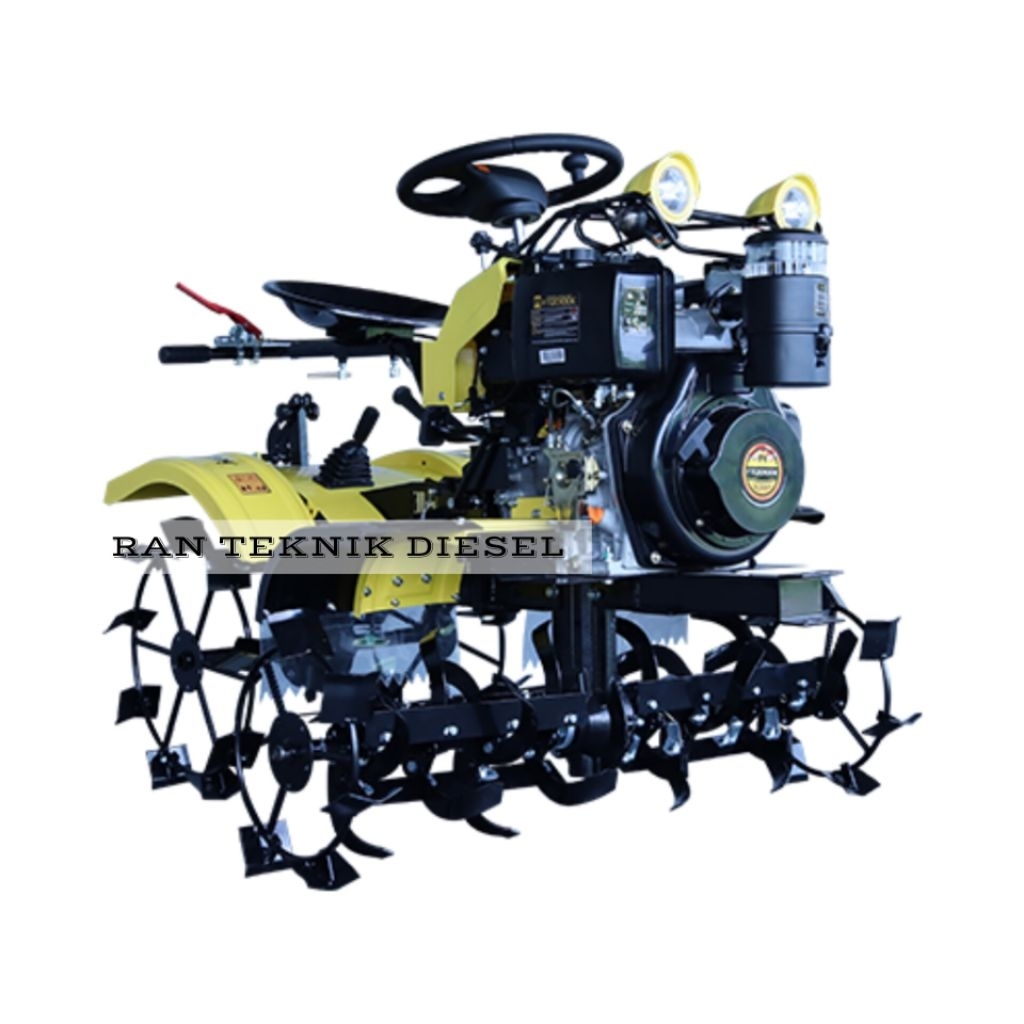 Mesin Traktor Mini 4 Roda FIRMAN FTI 2010DE Bajak Sawah & Ladang Elektrik Stater Diesel