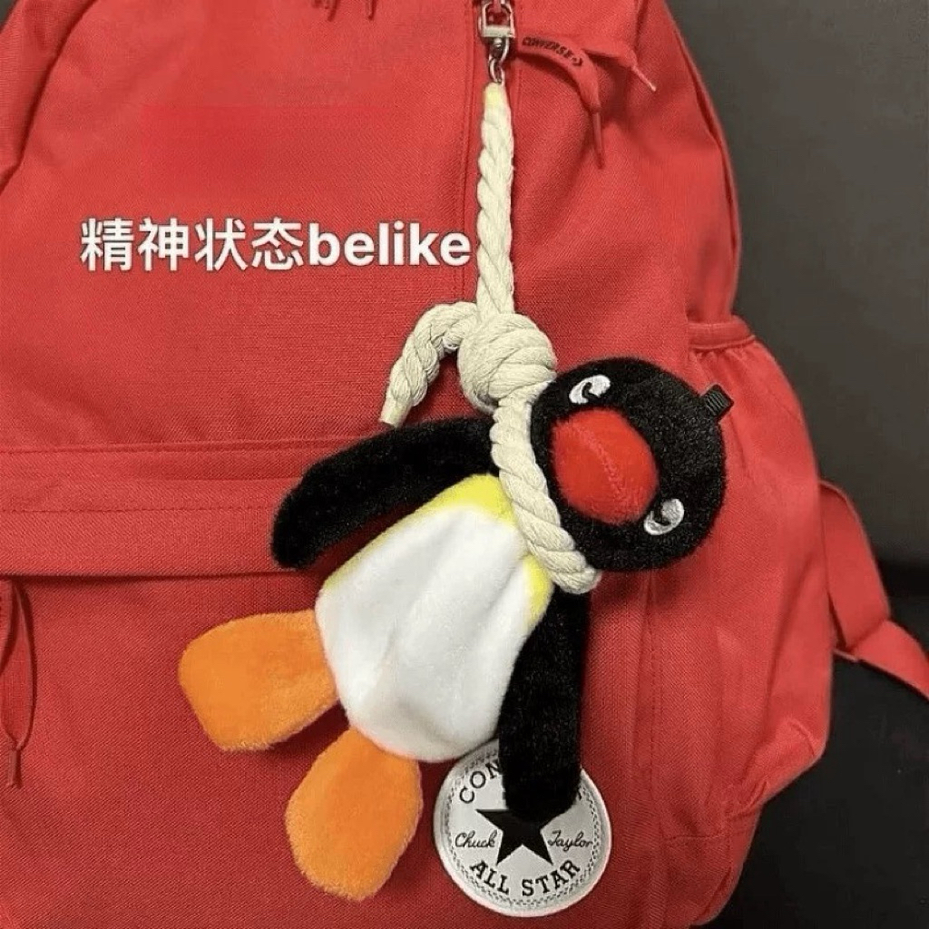 ready stock ganci keychain pingu bundir pingu bunuh diri plush pinguin lucu boneka pingu