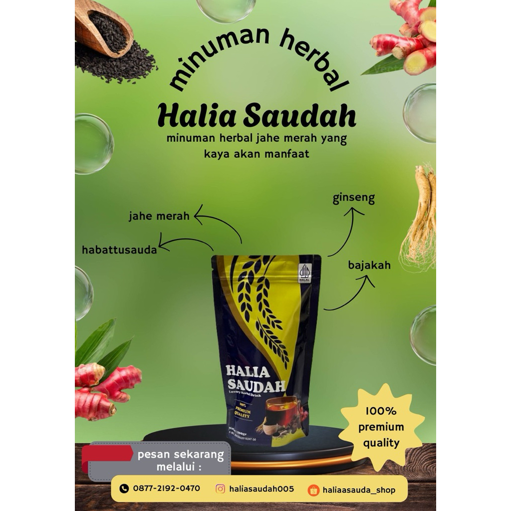 minuman herbal jahe merah ‘halia saudah’