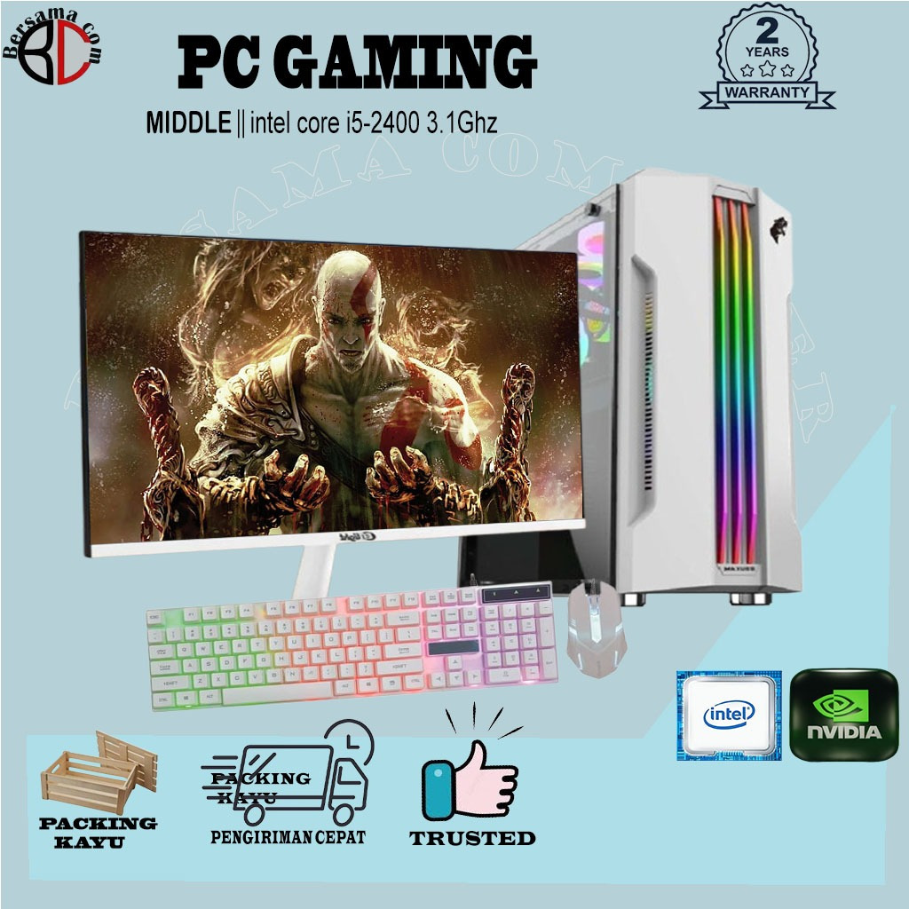 PC gaming murah monitor 19 full set