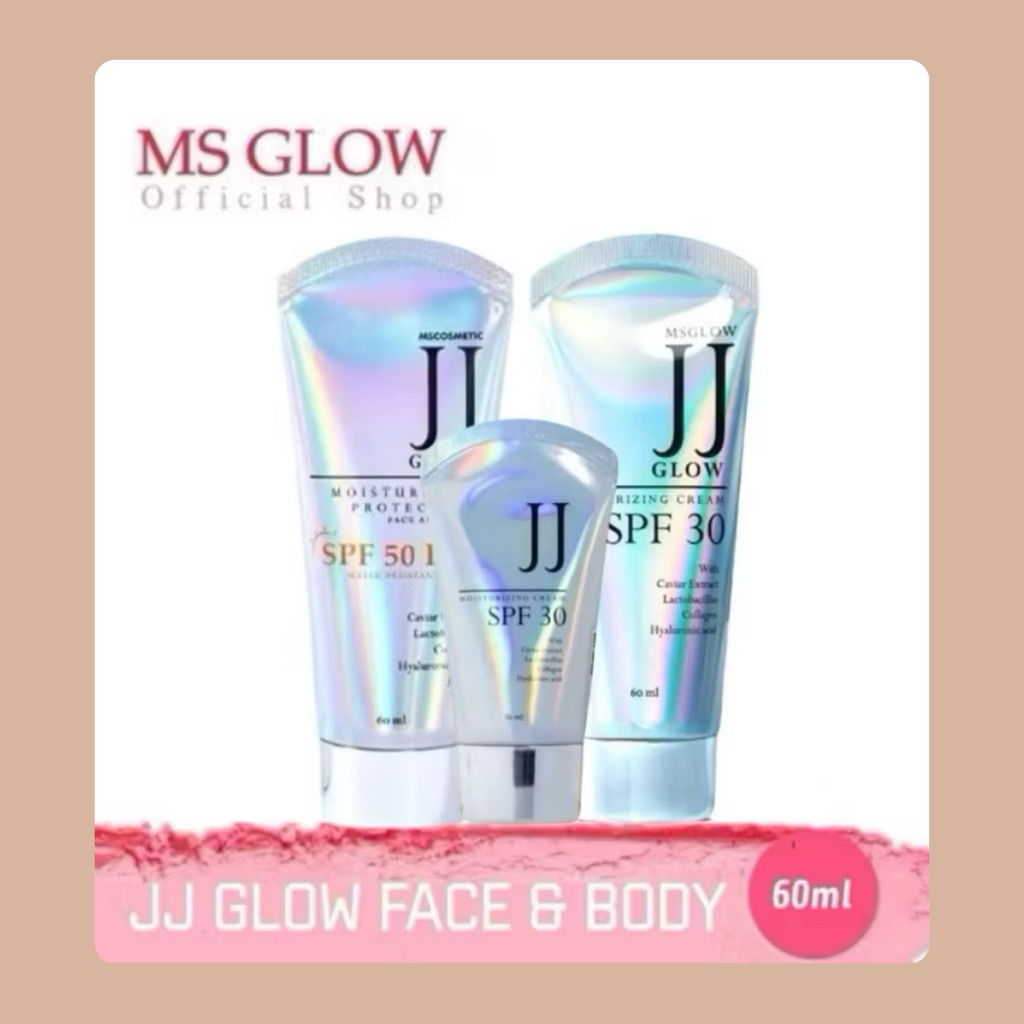 MS GLOW SUNSCREEN JJ GLOW MINI SPF 30 DAN SPF 50 PA++60ML - SUNSCREEN WAJAH DAN BADAN BPOM ORIGINAL