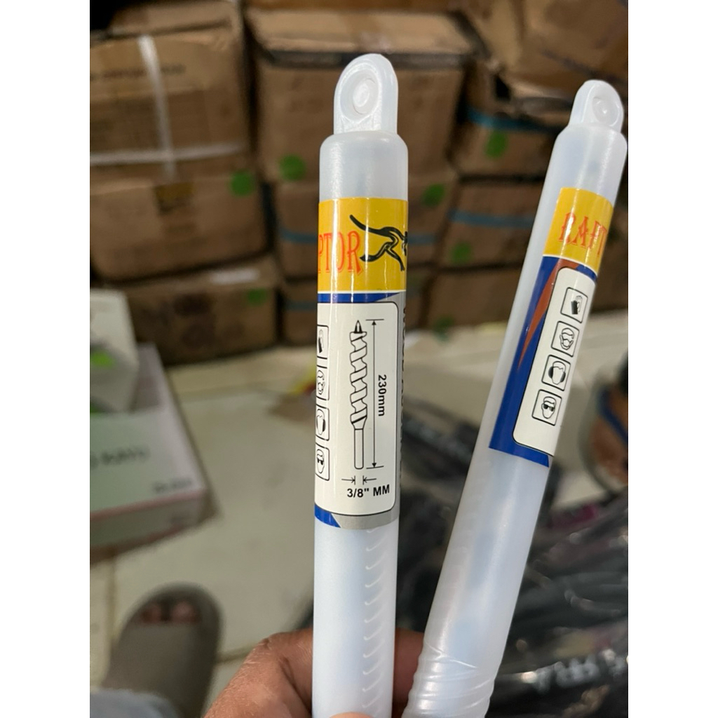 mata bor kayu augerbit 10mili (3/8 inchi) panjang 23cm mata bor pelobang kayu 10mm x 230mm