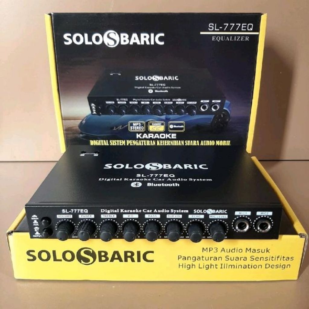 Parametrik Audio Mobil Equalizer Bluetooth Karoke SOLOBARIC SL 777 EQ