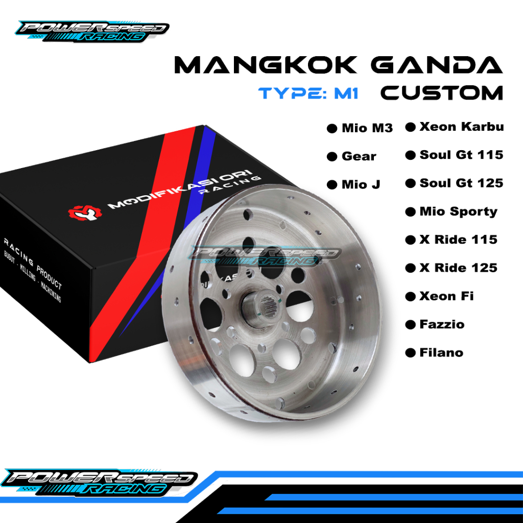 Mangkok Ganda Mio karbu Mio J Soul Ganda Soul GT Fino Mio M3 Xride Mangkok kampas ganda Xeon Custom 