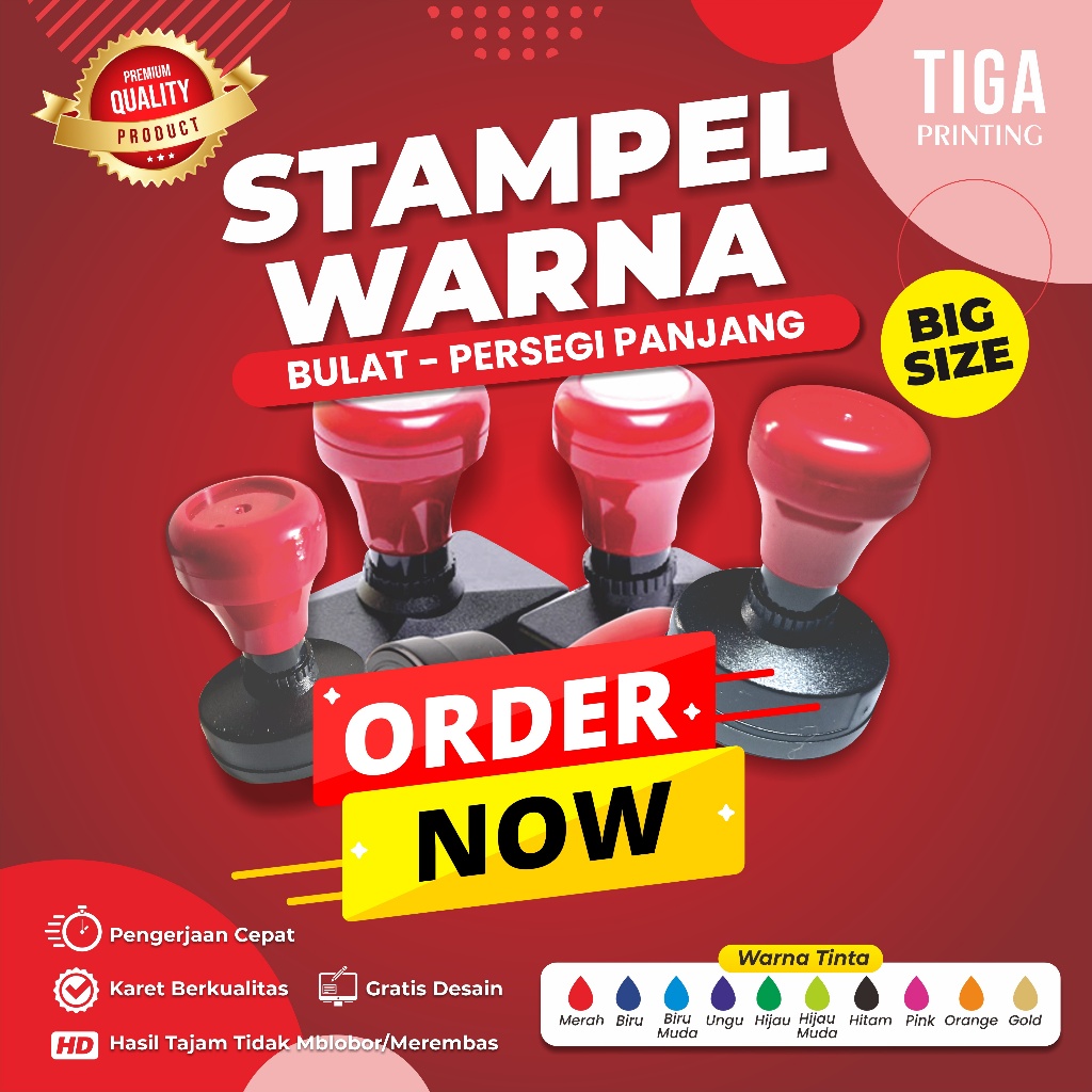 

Stempel Warna Ukuran Besar | Stempel Otomatis