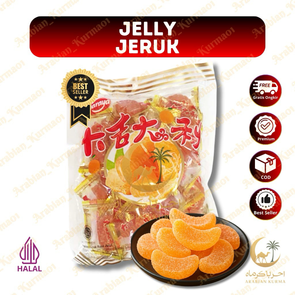 Naraya Jelly Jeruk Mandarin Orange 500 gram Halal