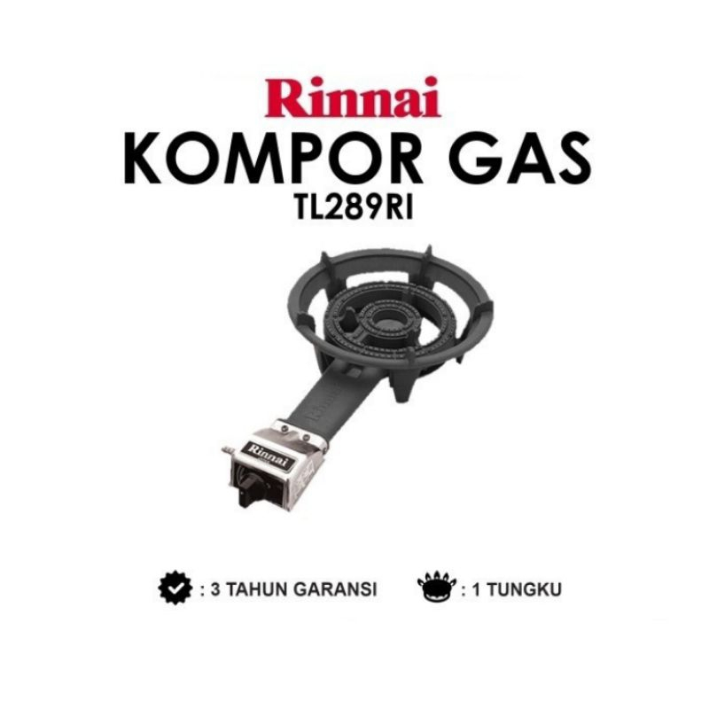 RINNAI Tungku Gas 1 Tungku Cast Iron TL-289RI / Kompor Gas 1 Tungku