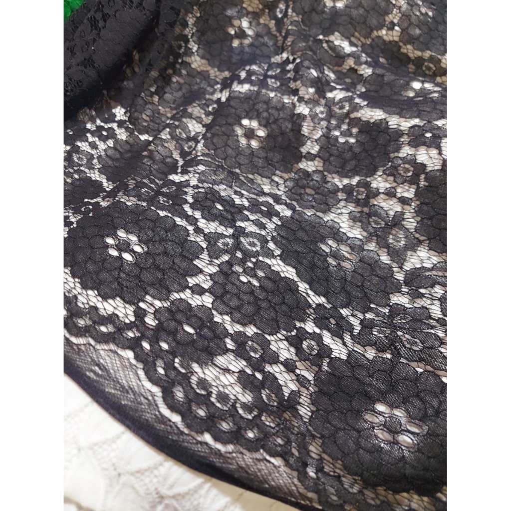 kain brokat premium  - kain brokat kebaya  - kain brokat luxury  - kain brokat original ( hitam) kj