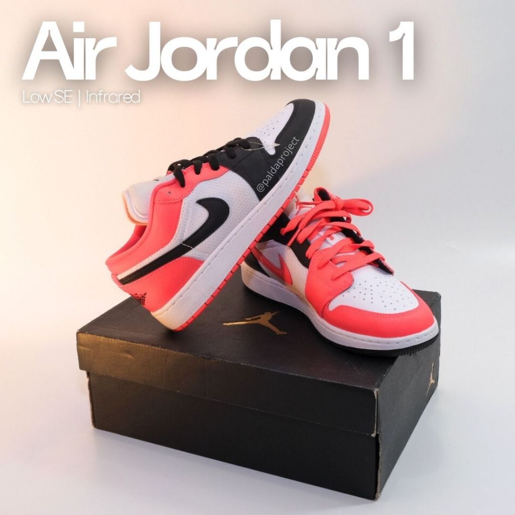 Sepatu Sneakers Anak Air Jordan 1 Low SE Infrared 100% Authentic