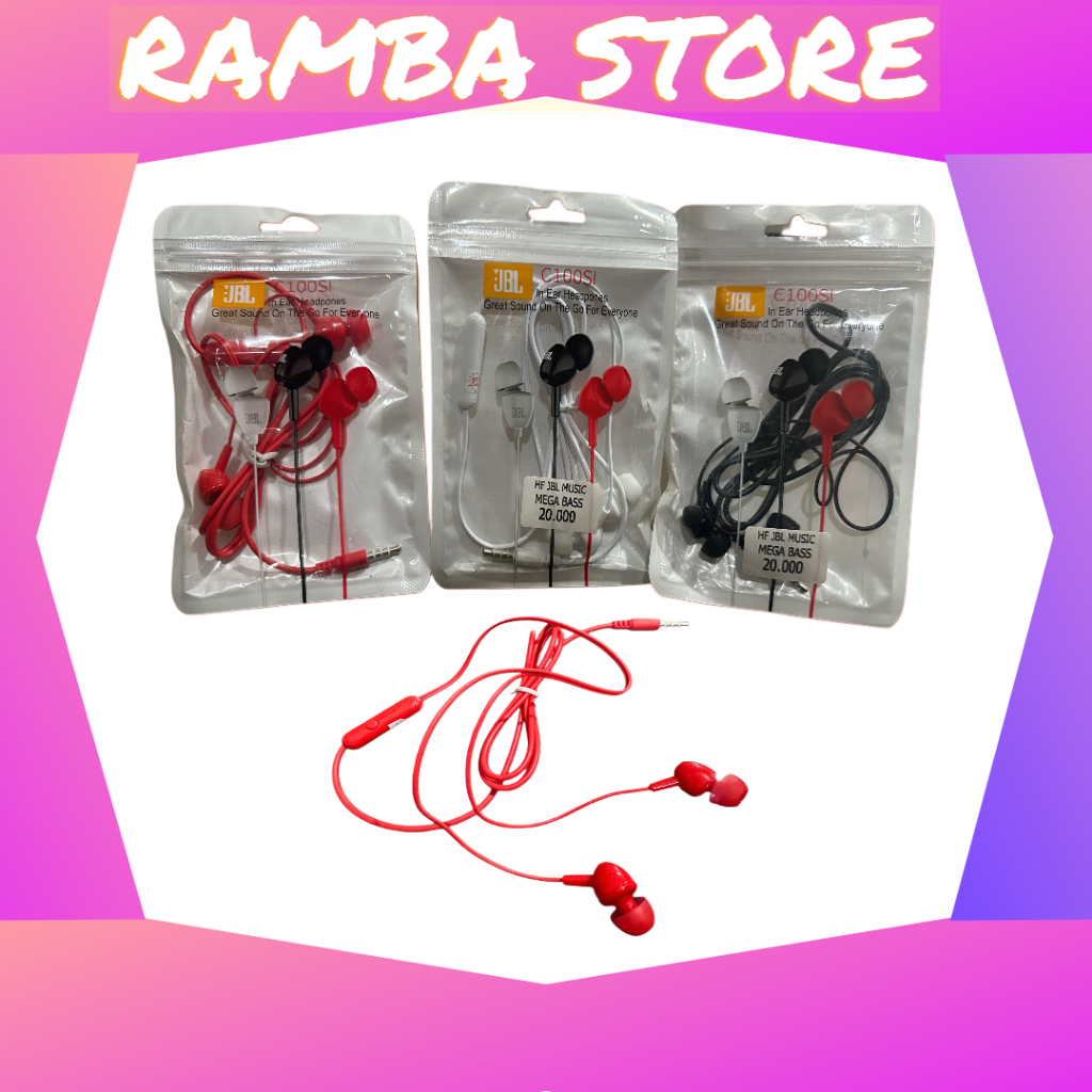 Headset JBL mega bas model karet