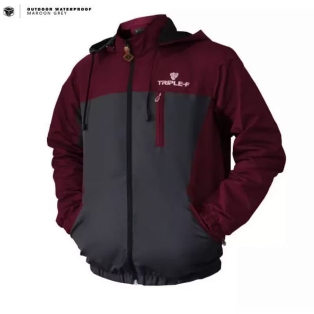Jaket anti air pria dewasa waterproof kombinasi Jaket Pria Anti Air
