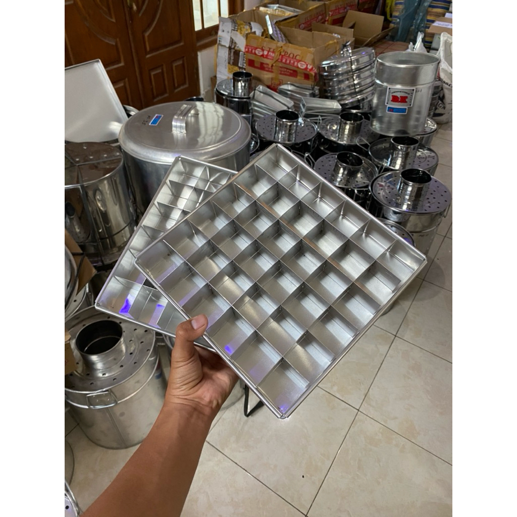 Loyang Fudgy Brownies Tinggi 4cm/Loyang Brownis Sekat/Loyang Brownies isi 25,36